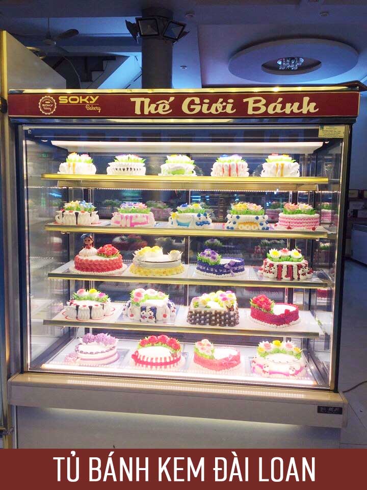 tủ trưng bày bánh kem Đài Loan