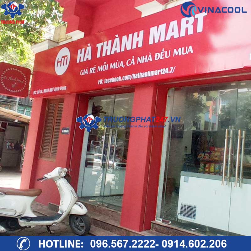 Tủ mát 3 cánh & tủ đông cho siêu thị Hà Thành Mart